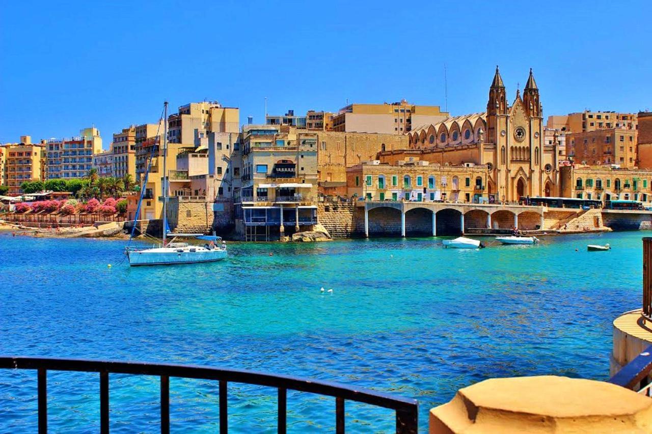 Cosy Apartment Steps To St George'S Bay San Ġiljan Exterior foto